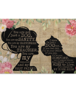 Westie You Are Not Just A Dog You Are My Sanity Framed Canvas Prints - West Highland White Terrier Unframed Poster, White, 0.75'' Framed Canvas