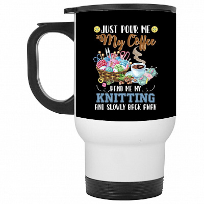 14 oz. White Travel Mug