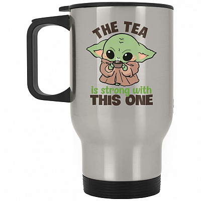 14 oz. Silver Travel Mug