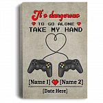 Personalized Couple Gaming It's Dangerous To Go Alone Take My Hand Wrapped Framed Canvas - Unframed Poster, White, 0.75'' Framed Canvas Personalized Couple Gaming It's Dangerous To Go Alone Take My Hand Wrapped Framed Canvas - Unframed Poster, White, 0.75'' Framed Canvas