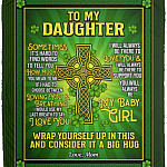 Irish Celtic From Mom, White, Cozy Plush Fleece Blanket - 50x60