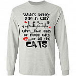 What's Better Than A Cat Two Cats Long Sleeve, Ash, Long Sleeve