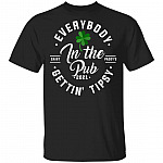 Everybody In The Pub, Black, Unisex T-Shirt