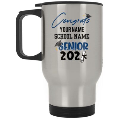 14 oz. Silver Travel Mug