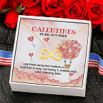 Happy Galentine's Day Ladies Celebrating Galentine's Day 2021 Infinity Heart Pendant Necklace