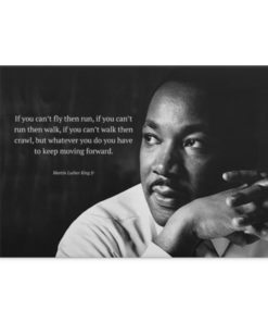Dr. King Quote Framed Canvas - If You Can't Fly Then Run If You Can't Run Then Walk Unframed Poster, White, 0.75'' Framed Canvas
