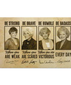Be Strong Golden Women Gallery Wrapped Framed Canvas Prints - Unframed Poster - Home Decor Wall Art, White, 0.75'' Framed Canvas