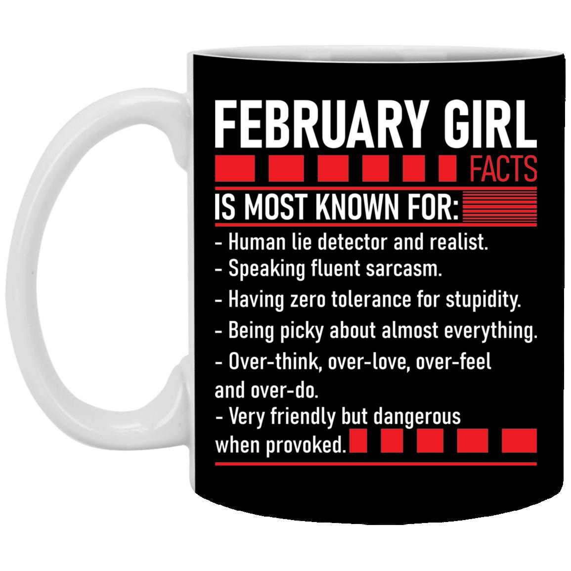 Feb mug, Black, 11 oz. White Mug Feb mug, Black, 11 oz. White Mug