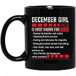 december girl, Black, 11 oz. Black Mug
