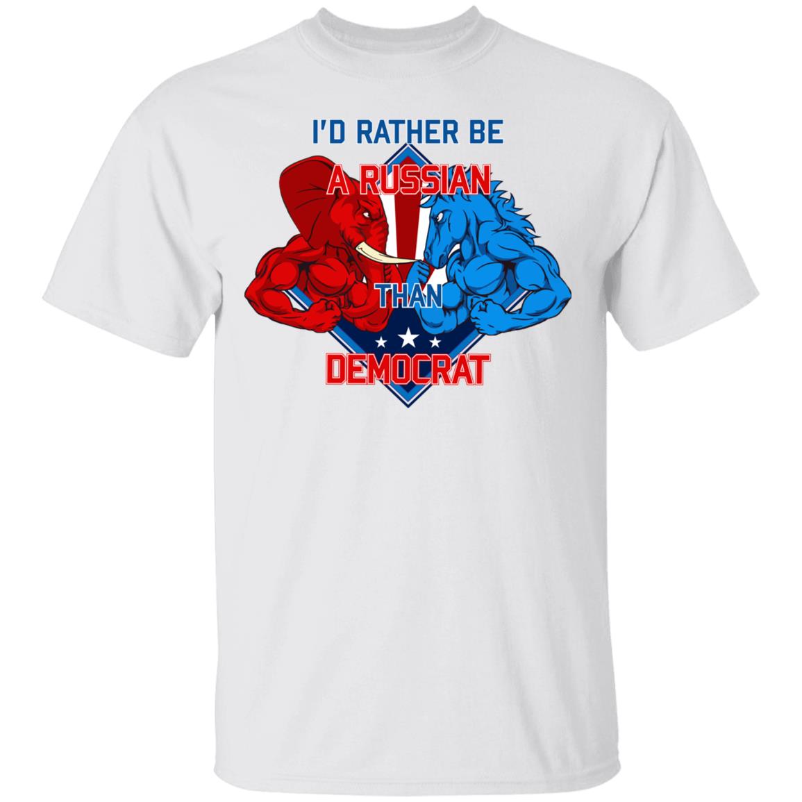 KeyVic I'd Rather Be A Russian T-Shirt, White, Unisex T-Shirt