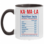 Kamala Harris Nutrition 2021 - Madame Vice President of Us Accent Mug, White/Black, 11 oz. Accent Mug