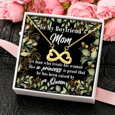 To My Boyfriend's Mom Infinity Heart Pendant Necklace