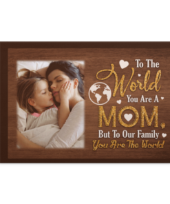 Personalized Photo You Are A Mom Gallery Wrapped Framed Canvas Prints-Unframed Poster-Home Decor Wall Art, White, 0.75'' Framed Canvas