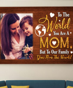 Alternative view of Personalized Photo You Are A Mom Gallery Wrapped Framed Canvas Prints-Unframed Poster-Home Decor Wall Art