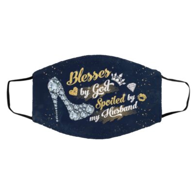 Blessed By, White, Cloth Face Cover – Medium/Large