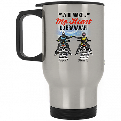 14 oz. Silver Travel Mug