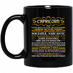Cap Mug, Black, 11 oz. Black Mug