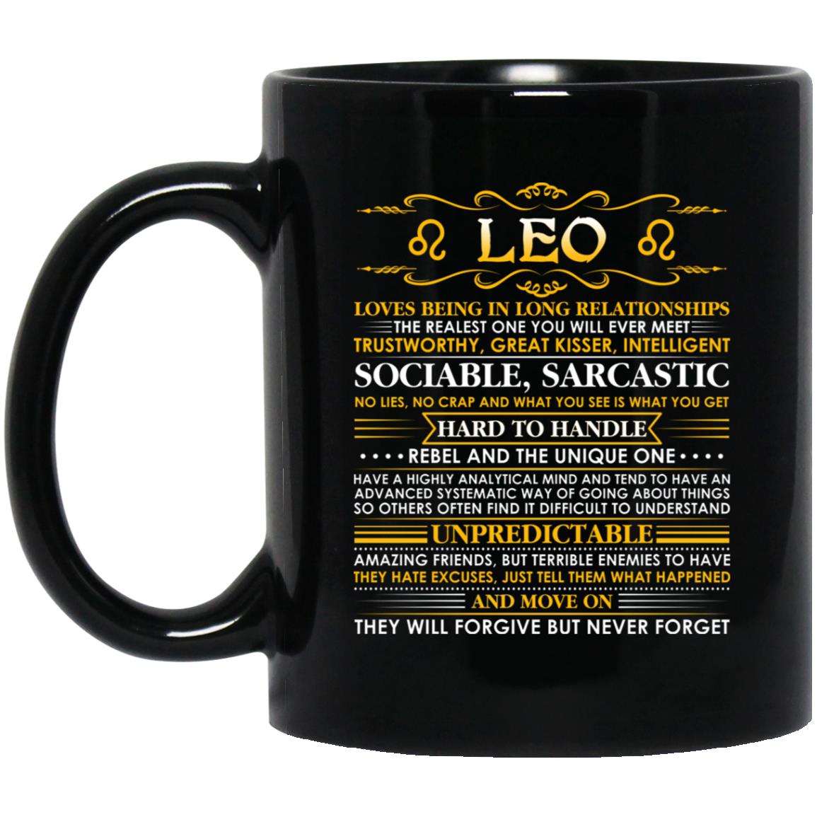 Leo Mug, Black, 11 oz. Black Mug