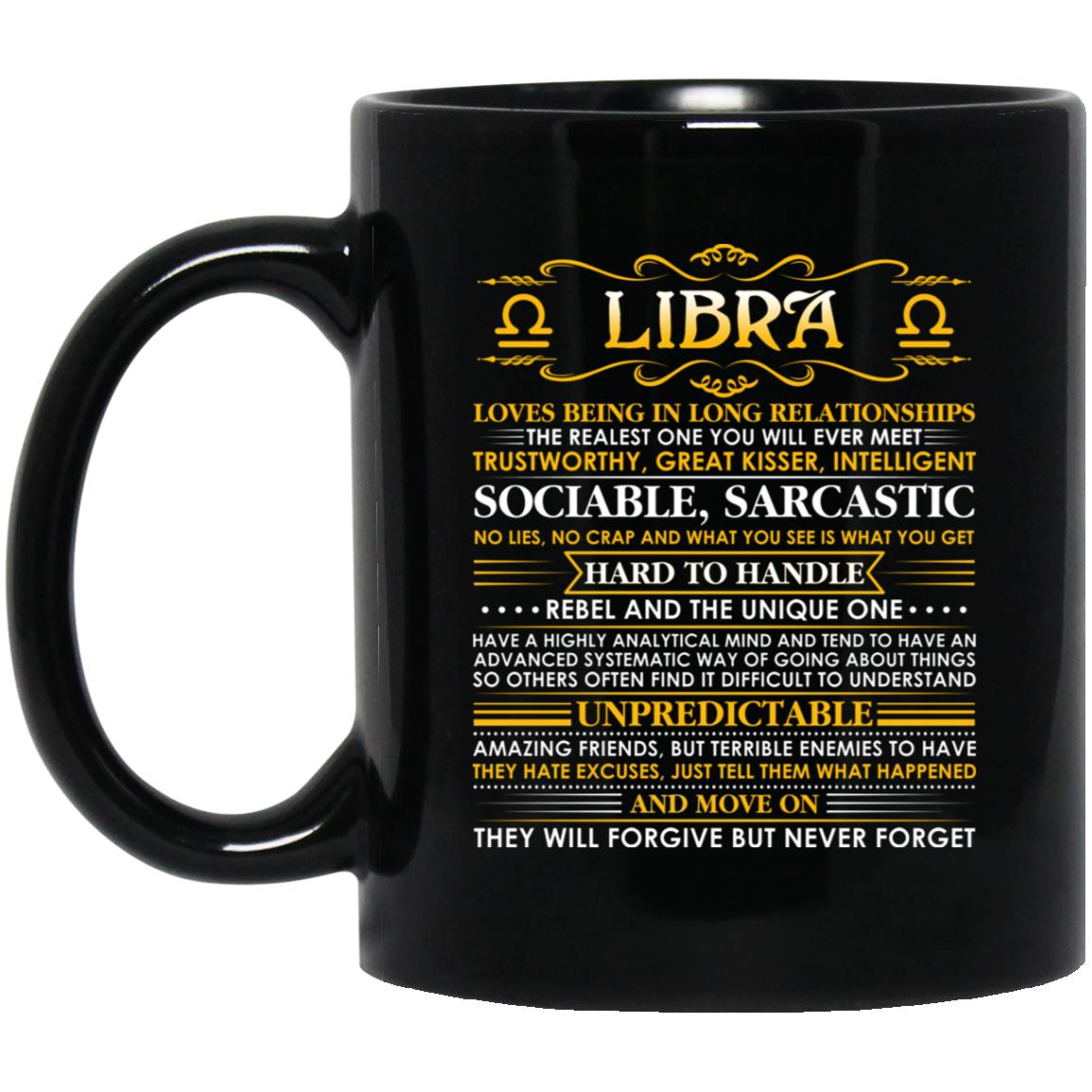 Libra Mug, Black, 11 oz. Black Mug