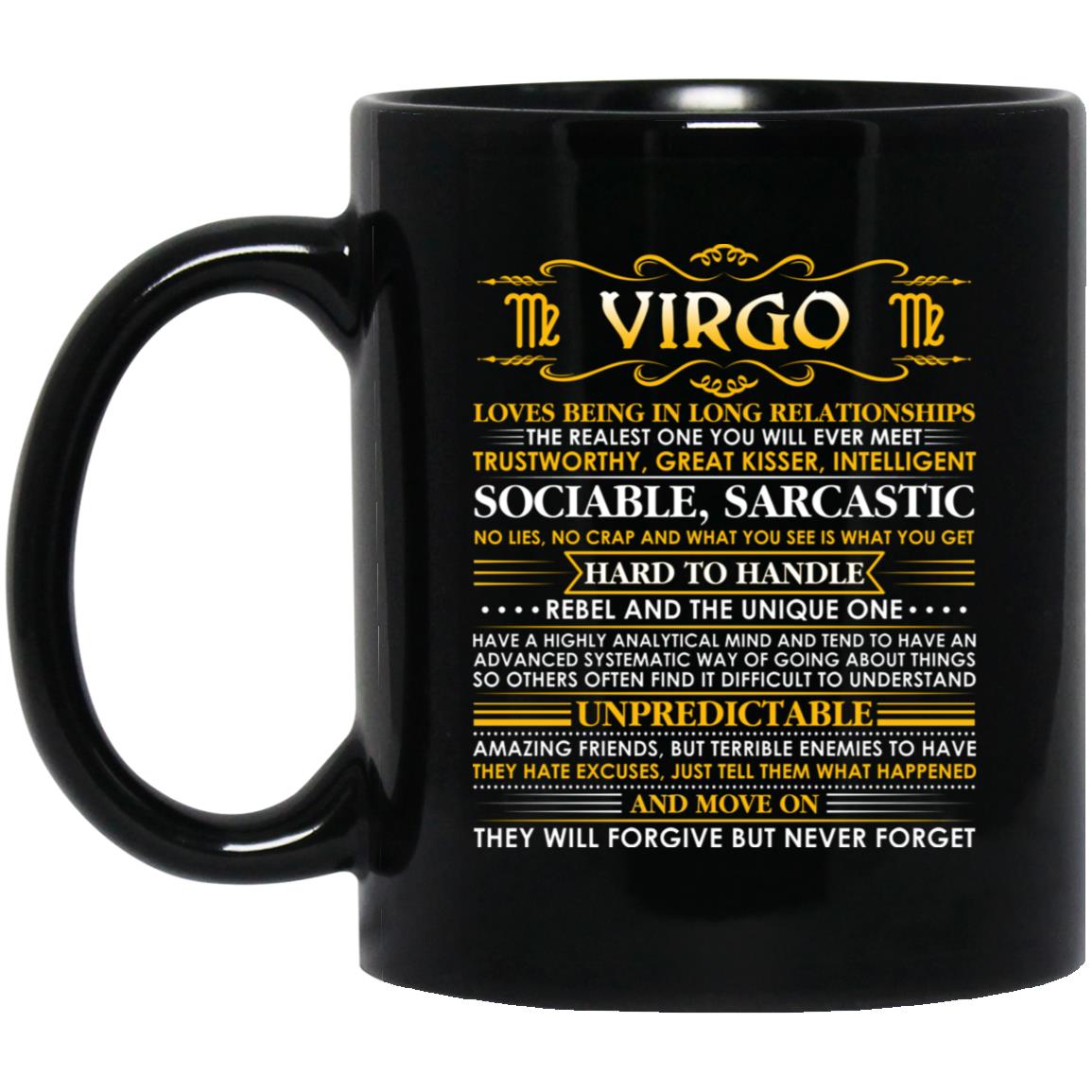 Virgo Mug, Black, 11 oz. Black Mug