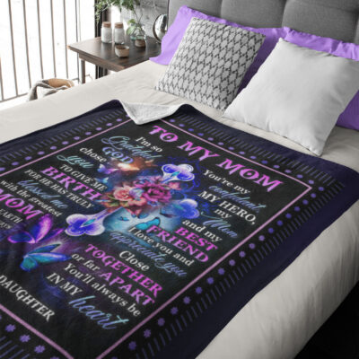 Alternative view of To My Mom I'm So Grateful God Chose You To Give Me Birth Love Your Daughter Fleece Blanket - Sherpa Blanket