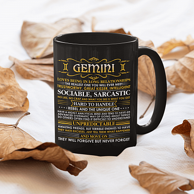 Alternative view of Gemini Loves Being In Long Relationships Ceramic Coffee Mug