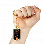 Dad I Know You've Loved Me Since I Was Born But I've Loved You My Whole Life Dog Tag Pendant Necklace - Dog Tag (Gold Plated)