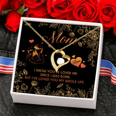 Alternative view of Mom I Know You've Loved Me Since I Was Born But I've Loved You My Whole Life Forever Love Pendant Necklace