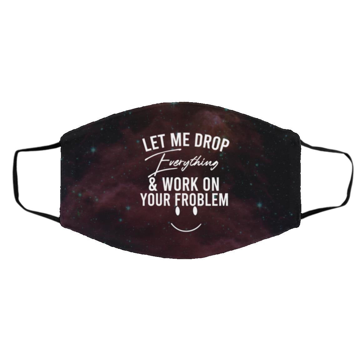 Drop Mask, White, Cloth Face Cover – Medium/Large