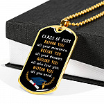 Graduation Class Of 2021 Senior Behind You All Your Memories Dog Tag Pendant Necklace - College Graduation Gift - Dog Tag (Gold Plated) Graduation Class Of 2021 Senior Behind You All Your Memories Dog Tag Pendant Necklace - College Graduation Gift - Dog Tag (Gold Plated)