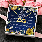 12KNG. Beautiful and strong Infinity Heart Necklace (Gold) 4