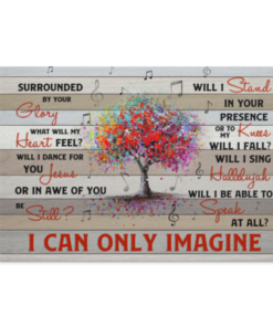 I Only Can Imagine Remembering a Loved One Gift Framed Canvas Prints - Unframed Poster - Home Wall Art, White, 0.75'' Framed Canvas