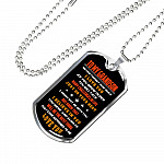 From Grandparents to My Grandson Never Forget How Much I Love You as You Grow Older Dog Tag Pendant Necklace - Dog Tag (Silver)