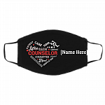 Personalized Heart Of Counselor Washable Reusable Custom Printed Cloth Face Mask Cover, Black, Cloth Face Cover – Medium/Large