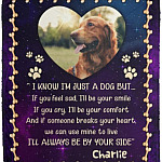 Personalized Photo I Know I'm Just a Dog blanket, White, Cozy Plush Fleece Blanket - 50x60