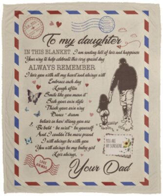 To My Daughter In This Blanket, White, Cozy Plush Fleece Blanket - 50x60