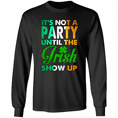 Irish Hoodie, Black, Long Sleeve
