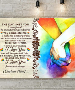 Alternative view of Personalized The Day I Met You I Have Found The One LGBT Gallery Wrapped Framed Canvas Prints - Unframed Poster