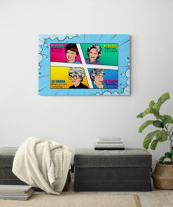 Alternative view of Pop Art Be Strong Be Brave Be Humble Be Badass Gold Girl Wrapped Framed Canvas Prints - Unframed Poster