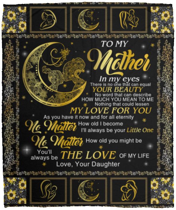 To My Mom Mink Blanket From Daughter, White, Cozy Plush Fleece Blanket - 50x60