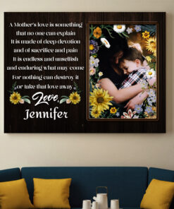 Alternative view of Custom Photo Mother's Day Framed Canvas - Mother's Love Is Something Can't Explain Unframed Poster