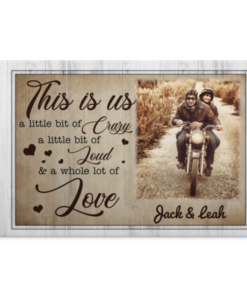 Custom Photo This Is Us a Little Bit of Crazy Framed Canvas Prints - Unframed Poster - Home Wall Art, White, 0.75'' Framed Canvas