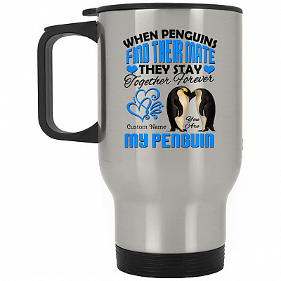 14 oz. Silver Travel Mug