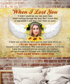 Alternative view of Custom Photo When I Lost You in Memory of Gifts Framed Canvas - Unframed Poster - Home Decor Wall Art