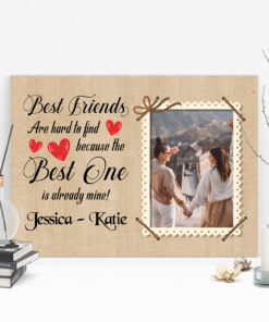 Alternative view of Custom Photo Best Friends Are Hard to Find Framed Canvas Prints - Unframed Poster - Home Decor Wall Art