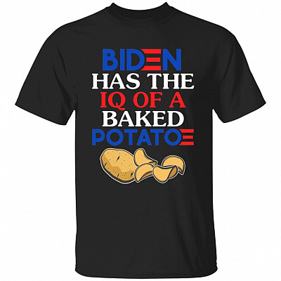 Biden Has The IQ T-shirt, Black, Unisex T-Shirt