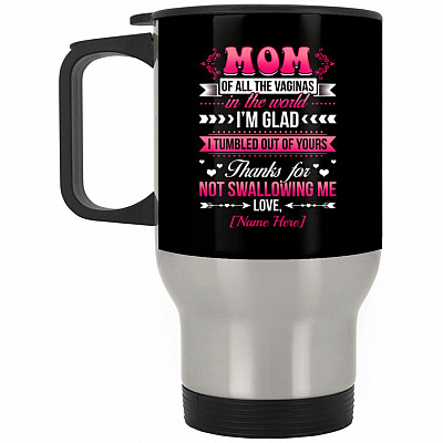 14 oz. Silver Travel Mug