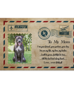 Custom Photo Letter to Dog Mom I'm Your Friend Your Partner Framed Canvas- Unframed Poster, White, 0.75'' Framed Canvas