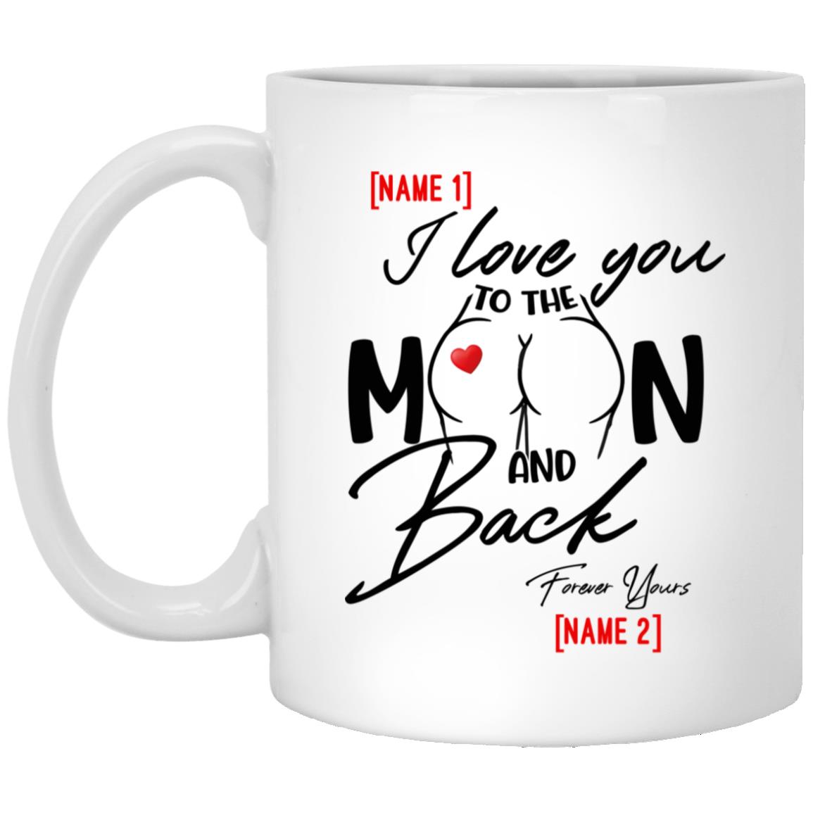 Personalized I Love You, White, 11 oz. White Mug