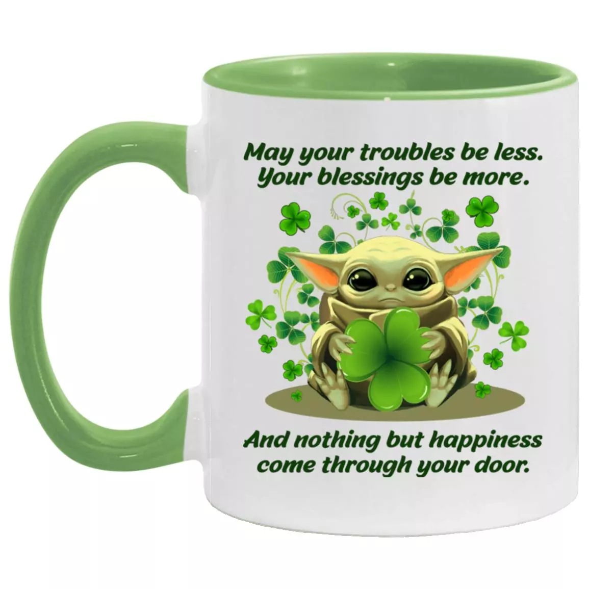 AM11OZ Accent Mug, White/Light Green, 11 oz. Accent Mug AM11OZ Accent Mug, White/Light Green, 11 oz. Accent Mug